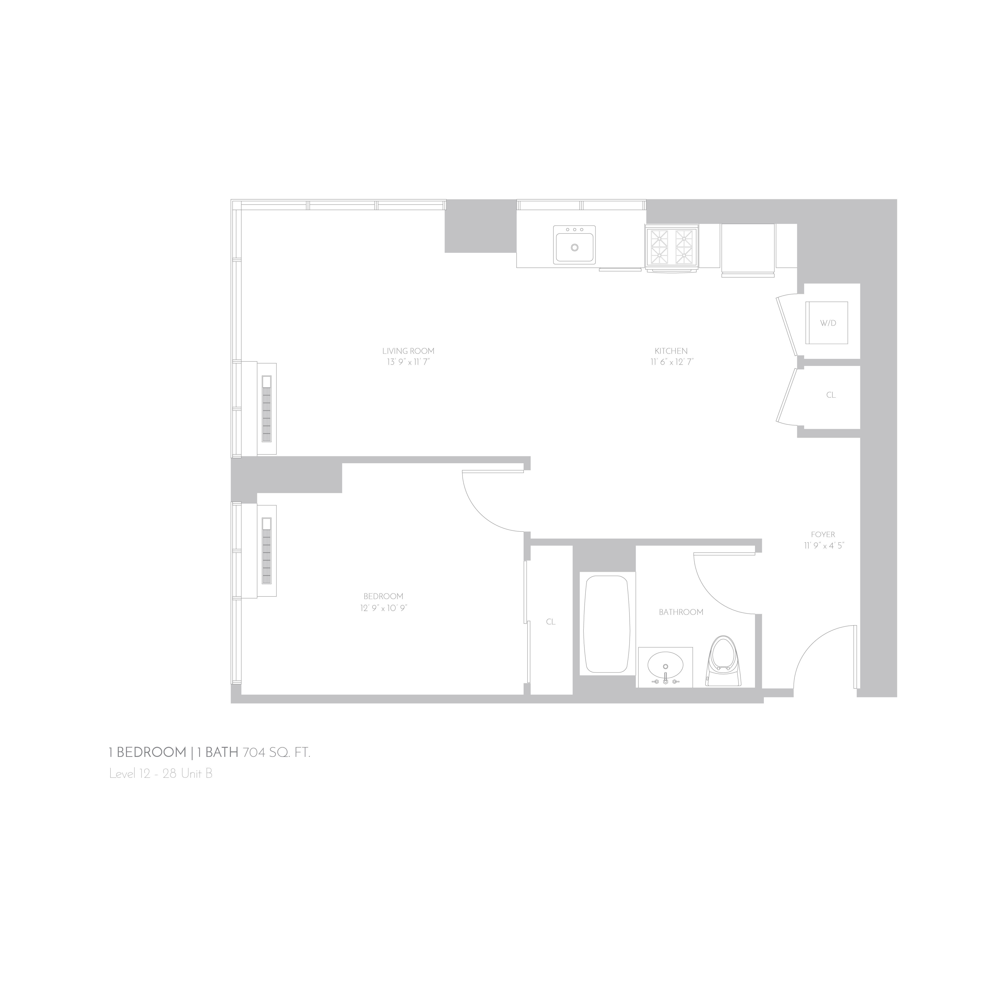 Floor plan layout diagram for 18-28 D